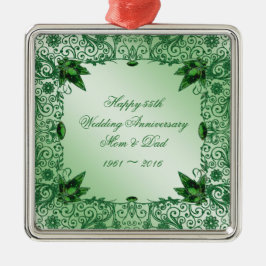 Elegant 55:e Bröllop-årsdagen Ornament