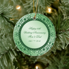 Elegant 55:e Bröllop-årsdagen Rund Ornament