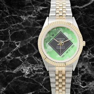 Elegant 55:e Emerald Bröllop-årsdagen Armbandsur
