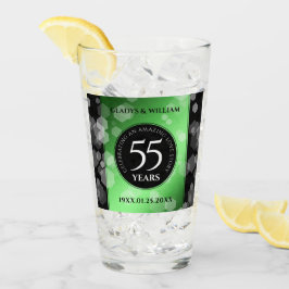 Elegant 55:e Emerald Bröllop-årsdagen Glaskopp