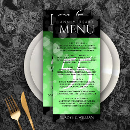 Elegant 55:e Emerald Bröllop-årsdagen Meny