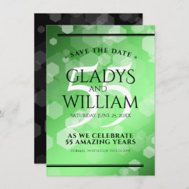 Elegant 55:e Emerald Bröllop-årsdagen Spara Datumet