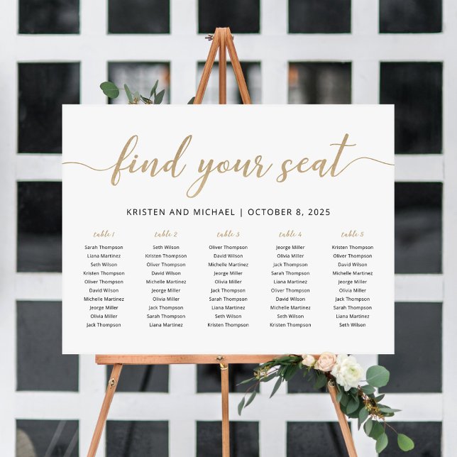 Elegant 5 Bord Hitta ditt platsschema Poster (Skapare uppladdad)