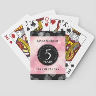Elegant 5:e Ro-kvarteret Bröllop Casinokort