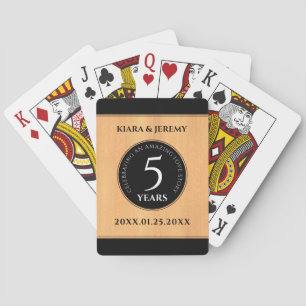Elegant 5:e trähochdagsceremoni casinokort