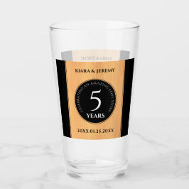 Elegant 5:e Wood Bröllop-årsdagen Firande Glaskopp