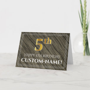 Elegant 5: Faux Wood, Faux Guld look Kort