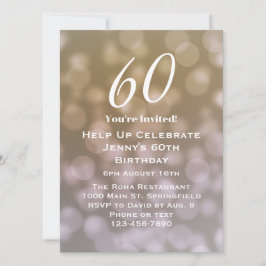 Elegant 60-års födelsedagsinbjudan för henne inbjudningar