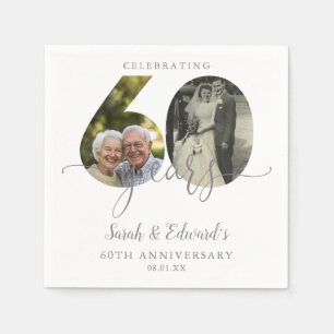 Elegant 60-årsdag för bröllop 2 Foto Pappersservett