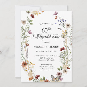 Elegant 60-årsfirande inbjudan