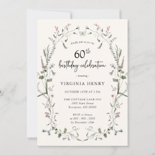 Elegant 60-årsfirande inbjudningar