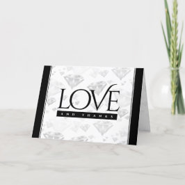 Elegant 60:e årsdagen 75:e Diamond Bröllop Tack Kort