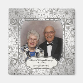Elegant 60:e Bröllop-årsdagen Fotomagnet Magnet