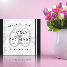 Elegant 60:e Diamond Bröllop-årsdagen Canvastryck