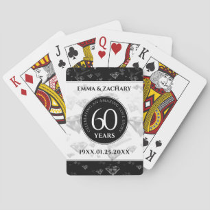 Elegant 60:e Diamond Bröllop-årsdagen Casinokort