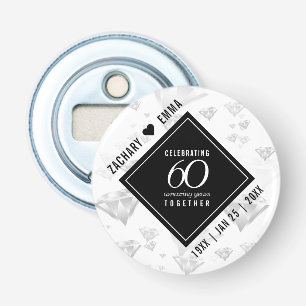 Elegant 60:e Diamond Bröllop-årsdagen Flasköppnare