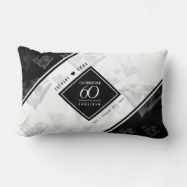 Elegant 60:e Diamond Bröllop-årsdagen Lumbarkudde