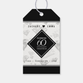 Elegant 60:e Diamond Bröllop-årsdagen Presentetikett