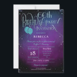 Elegant 60:e födelsedag, Ornate Script Lila Party Inbjudningar<br><div class="desc">Gästerna vet att de är på en glamorös kväll för att fira din 60-årsdag med den här magiska designen med dekorativ teal faux glitter typografi för huvudhuvudet, på en mystisk lila och lite gnistra runt kant! Resten av texten kan lätt bli personlig. Om du vill gå ett steg längre kan...</div>