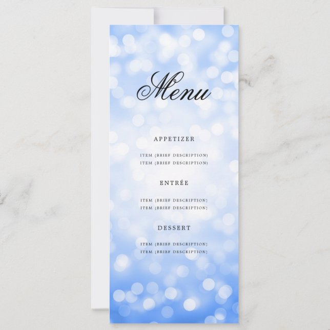 Elegant 60:e Födelsedagsfesten Menu Navy Blue Boke Inbjudningar (Baksida)