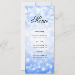Elegant 60:e Födelsedagsfesten Menu Navy Blue Boke Inbjudningar