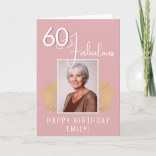 Elegant 60 och fantastiska kvistar 60-års födelsed kort