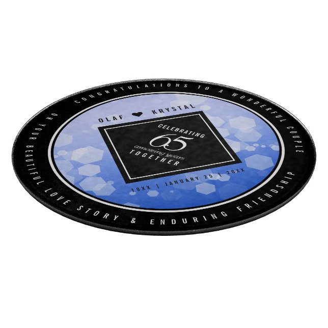 Elegant 65e Blue Sapphire Bröllop-årsdagen (Hörn)