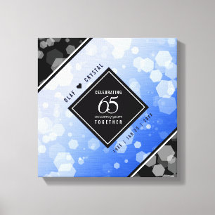 Elegant 65e Blue Sapphire Bröllop-årsdagen Canvastryck