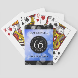 Elegant 65e Blue Sapphire Bröllop-årsdagen Casinokort