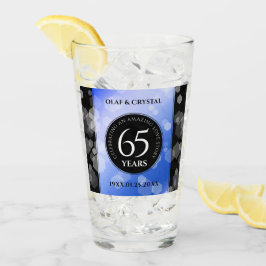 Elegant 65e Blue Sapphire Bröllop-årsdagen Glaskopp