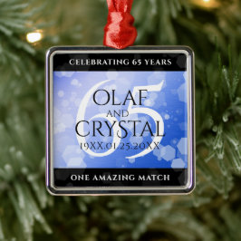 Elegant 65e Blue Sapphire Bröllop-årsdagen Julgransprydnad Metall