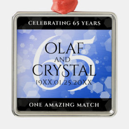 Elegant 65e Blue Sapphire Bröllop-årsdagen Julgransprydnad Metall