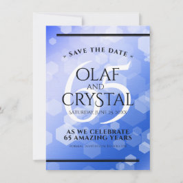Elegant 65e Blue Sapphire Bröllop-årsdagen Spara Datumet