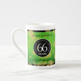 Elegant 66:e årsdagen för Titanite Bröllop Benporslin Mugg