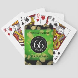 Elegant 66:e årsdagen för Titanite Bröllop Casinokort