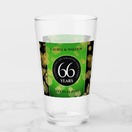 Elegant 66:e årsdagen för Titanite Bröllop Glaskopp