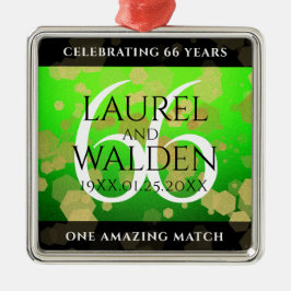 Elegant 66:e årsdagen för Titanite Bröllop Julgransprydnad Metall