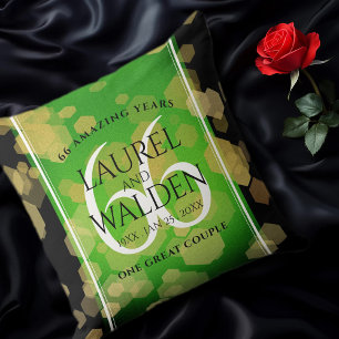 Elegant 66:e årsdagen för Titanite Bröllop Kudde