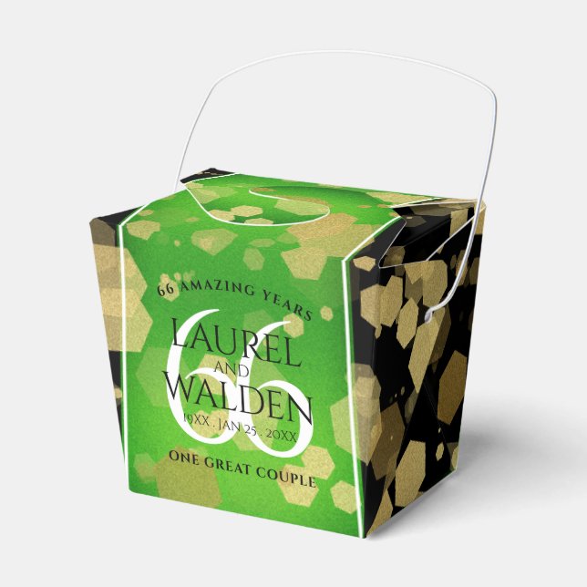 Elegant 66:e årsdagen för Titanite Bröllop Presentaskar (Framsidan Sidan)