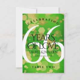 Elegant 66:e årsdagen för Titanite Bröllop Tack Kort