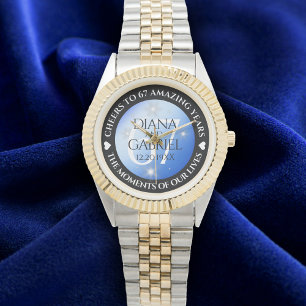 Elegant 67:e årsdagen för Star Sapphire Bröllop Armbandsur