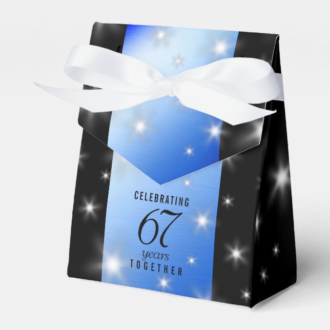 Elegant 67:e årsdagen för Star Sapphire Bröllop Presentaskar (Framsidan Sidan)