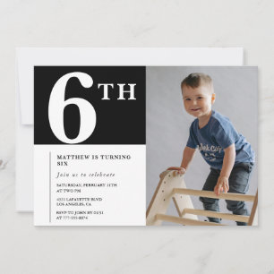 Elegant 6-års inbjudan Svart pojke Foto