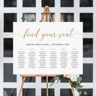 Elegant 6 Bord Hitta ditt platsschema Poster