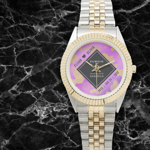 Elegant 6e Amethyst Bröllop-årsdagen Armbandsur