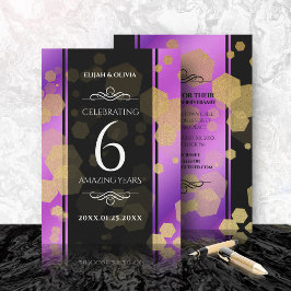 Elegant 6e Amethyst Bröllop-årsdagen Inbjudningar