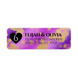 Elegant 6e Amethyst Bröllop-årsdagen Returadress Etikett