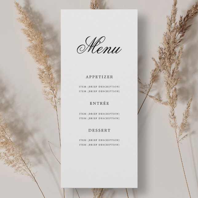 Elegant 70:e 70-Födelsedagsfestens meny Inbjudningar (Elegant 70th Seventy Birthday Party Menu Invitation)