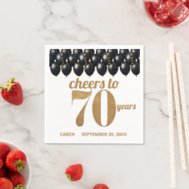 elegant 70:e födelsedagen pappersservett