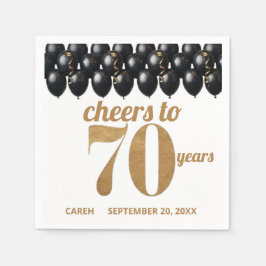 elegant 70:e födelsedagen pappersservett